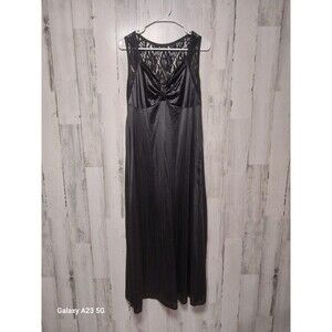 Vintage Avon Style Black Nylon Lingerie Slip Dress Size 1X